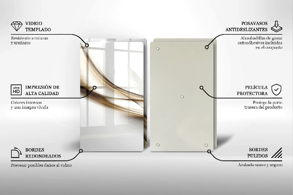 Tábua cozinha Abstração de linhas suaves