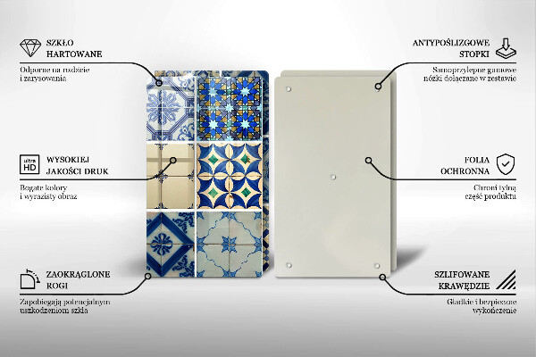 Tábua de vidro Azulejos decorativos