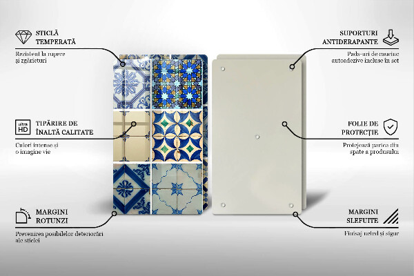 Tábua de vidro Azulejos decorativos