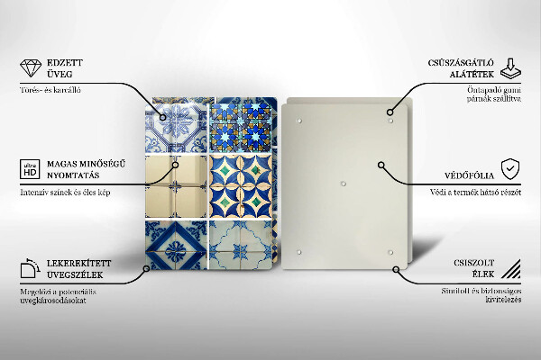 Tábua de vidro Azulejos decorativos