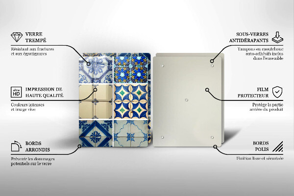 Tábua de vidro Azulejos decorativos