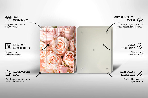 Tábua corte Buquê de rosas delicadas