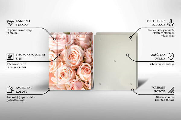 Tábua corte Buquê de rosas delicadas