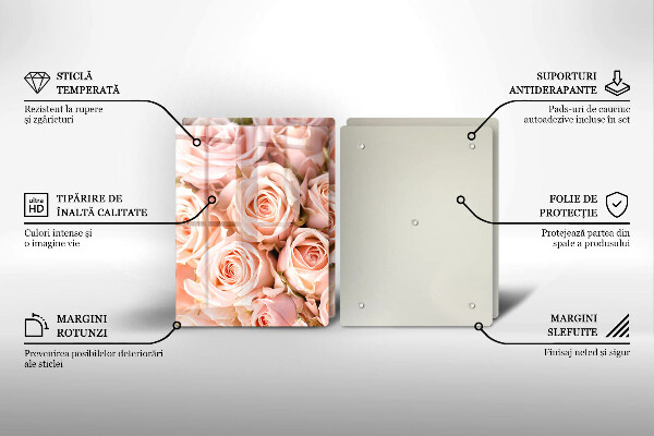 Tábua corte Buquê de rosas delicadas