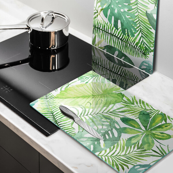 Tábua cozinha Folhas boho em aquarela