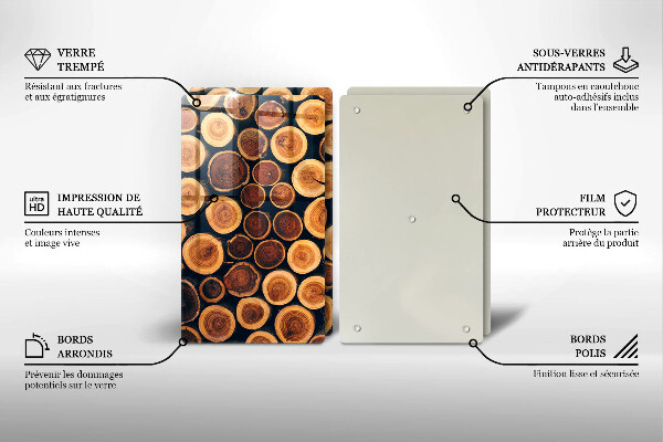 Tábua de cortar Tocos de árvores de madeira