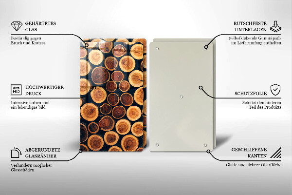 Tábua de cortar Tocos de árvores de madeira