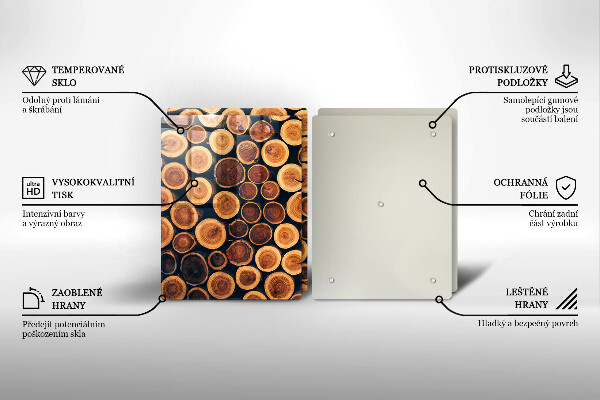Tábua de cortar Tocos de árvores de madeira