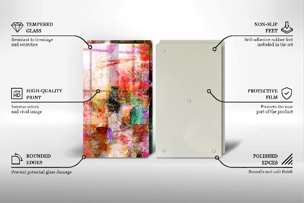 Tábua para corte Abstração de tinta