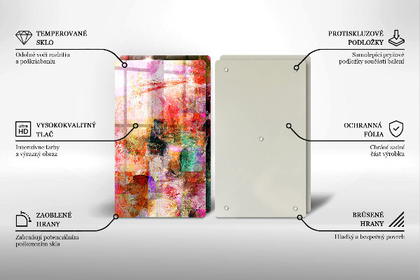 Tábua para corte Abstração de tinta