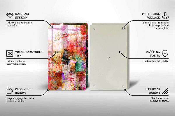 Tábua para corte Abstração de tinta