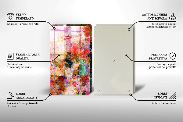 Tábua para corte Abstração de tinta