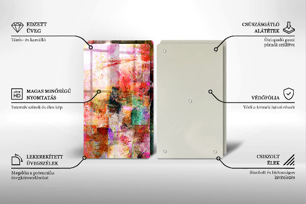 Tábua para corte Abstração de tinta