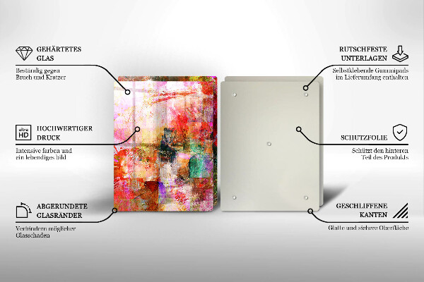 Tábua para corte Abstração de tinta