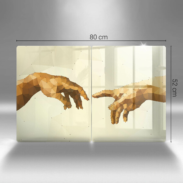 Tábua corte Criação das mãos de Adão