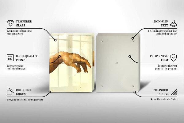 Tábua corte Criação das mãos de Adão