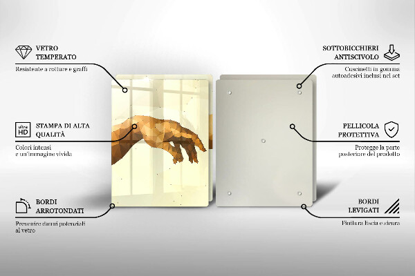 Tábua corte Criação das mãos de Adão