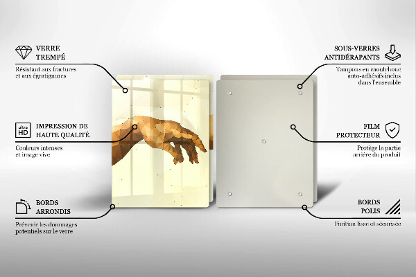Tábua corte Criação das mãos de Adão