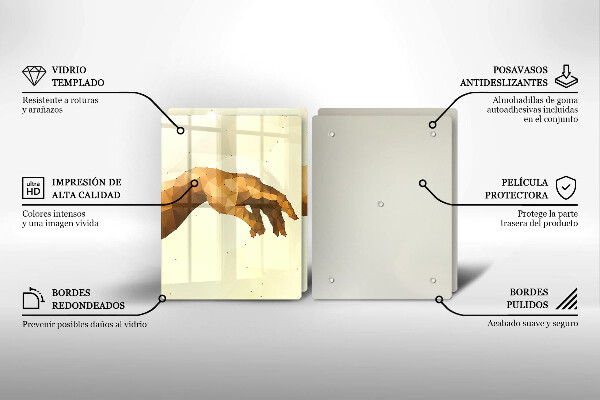 Tábua corte Criação das mãos de Adão