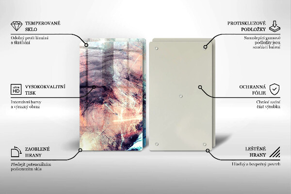 Tábua para cozinha Abstração pintada