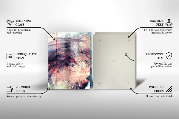 Tábua para cozinha Abstração pintada