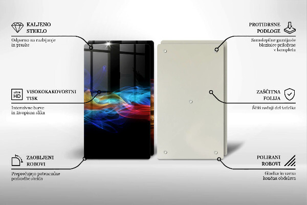 Tábua corte Fumaça colorida