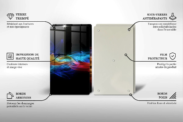 Tábua corte Fumaça colorida