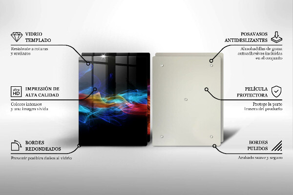 Tábua corte Fumaça colorida