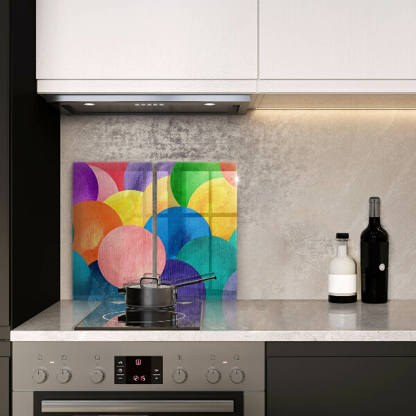 Tábua de corte de vidro Círculos coloridos