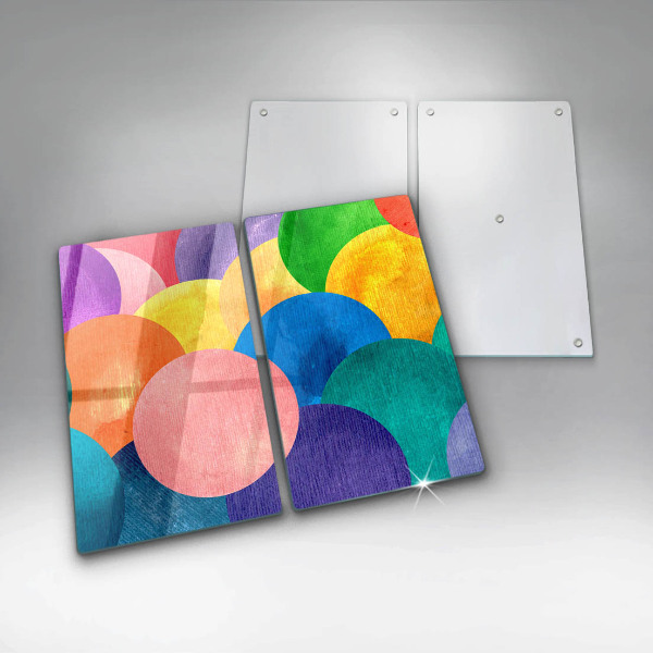 Tábua de corte de vidro Círculos coloridos