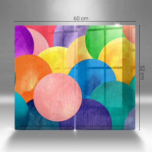 Tábua de corte de vidro Círculos coloridos