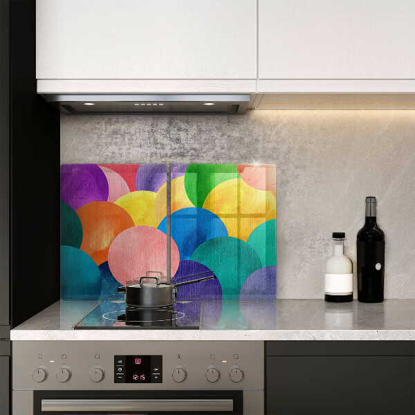 Tábua de corte de vidro Círculos coloridos