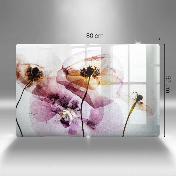 Tábua de vidro Flores delicadas