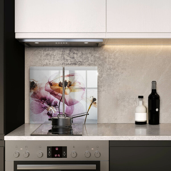 Tábua de vidro Flores delicadas