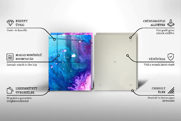 Tábua de corte de vidro Tinta abstrata