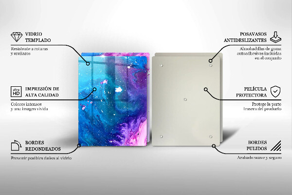 Tábua de corte de vidro Tinta abstrata