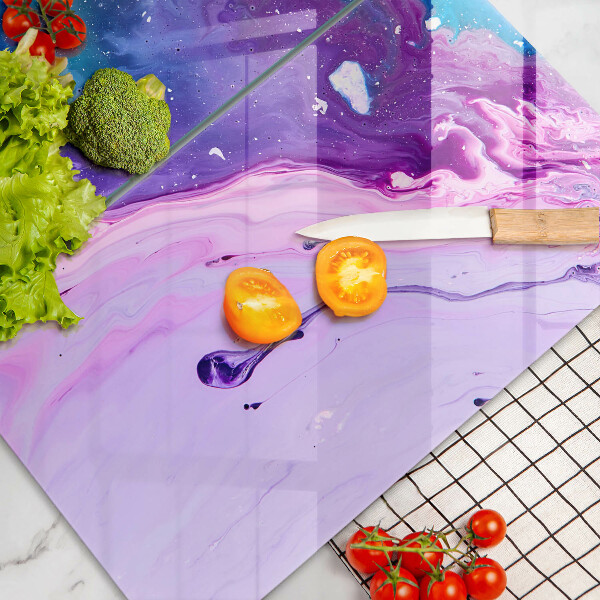 Tábua de corte de vidro Tinta abstrata