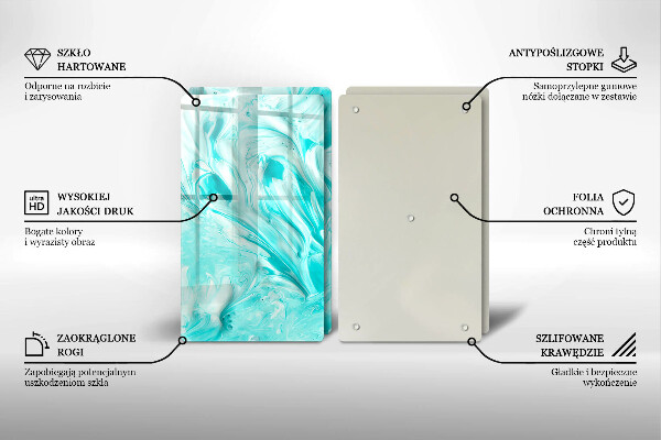 Tábua de cortar de vidro Tintas abstratas