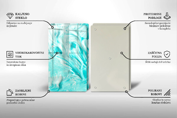 Tábua de cortar de vidro Tintas abstratas