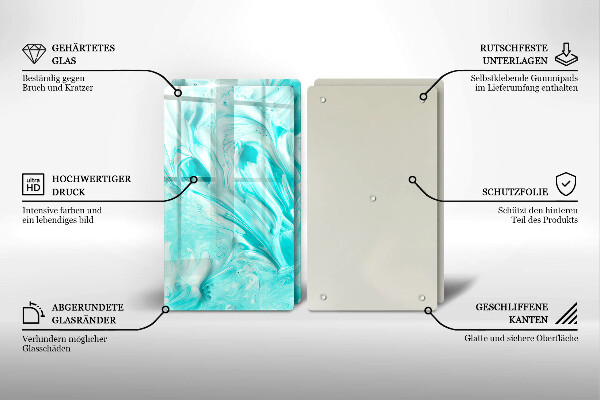Tábua de cortar de vidro Tintas abstratas