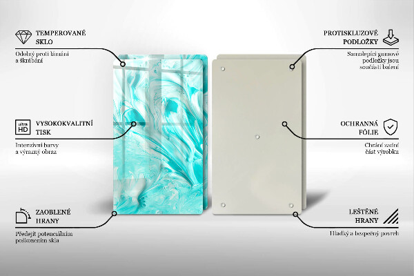 Tábua de cortar de vidro Tintas abstratas