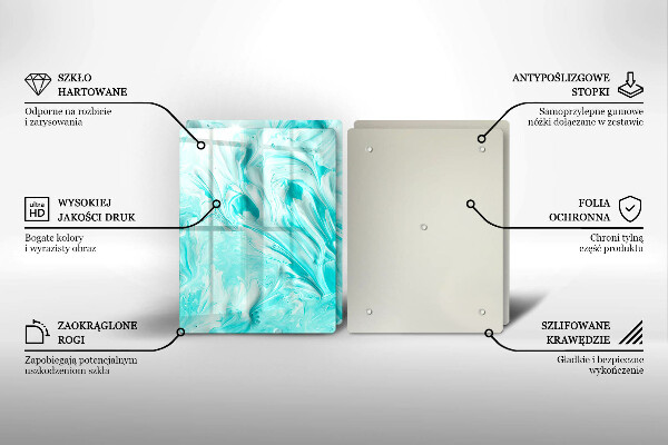 Tábua de cortar de vidro Tintas abstratas