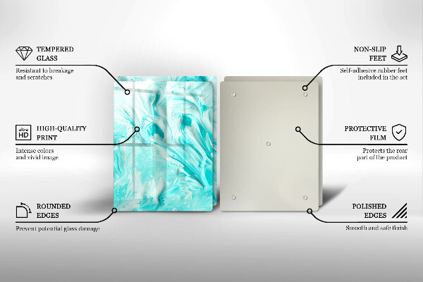 Tábua de cortar de vidro Tintas abstratas