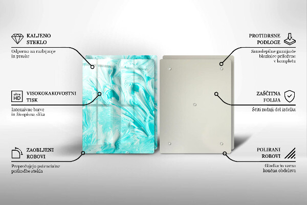 Tábua de cortar de vidro Tintas abstratas