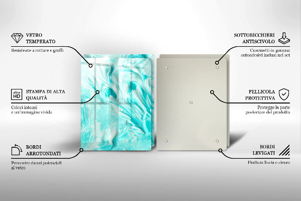 Tábua de cortar de vidro Tintas abstratas