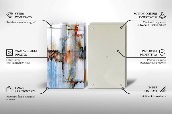 Tábua de cortar Tintas abstratas