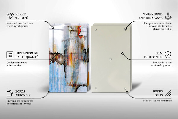 Tábua de cortar Tintas abstratas