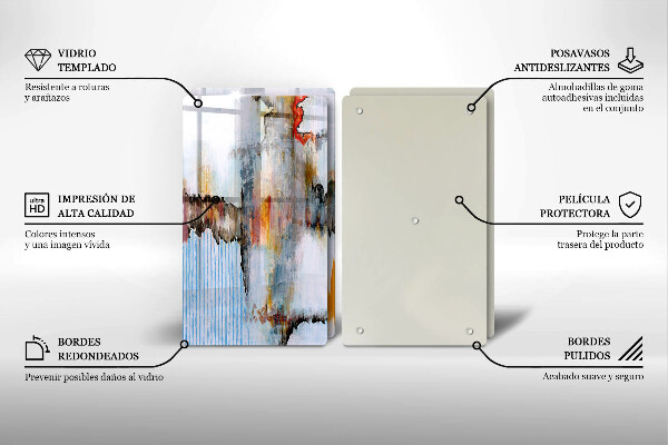 Tábua de cortar Tintas abstratas