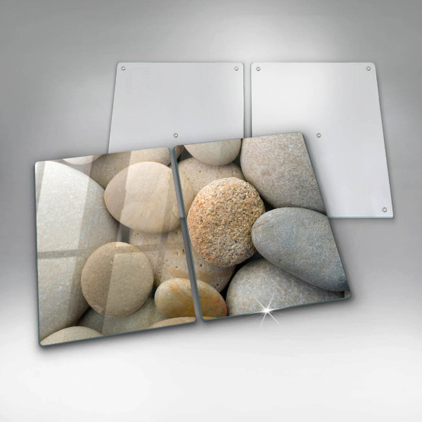 Tábua de cortar de vidro Padrão de pedras ovais