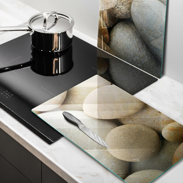 Tábua de cortar de vidro Padrão de pedras ovais